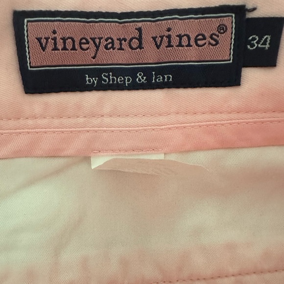 vineyard vines®by Shep & lan Pink Flat Front Shorts SUMMER CLUB SHORTS Sz 34 - Picture 7 of 8